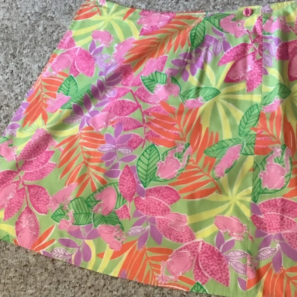Vintage Lilly Pulitzer Reversible‎ Patchwork wrap Skirt 4 Preppy Resort Rare